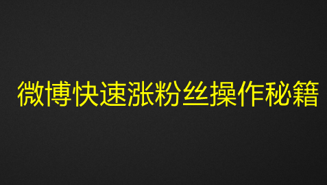 图片[1]-微博快速涨粉丝操作秘籍-欢迎访问本站